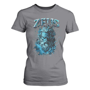 Greek Mythology Zeus T Shirt For Women King Of Gods TS09 Charcoal Print Your Wear