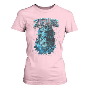 Greek Mythology Zeus T Shirt For Women King Of Gods TS09 Light Pink Print Your Wear