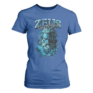 Greek Mythology Zeus T Shirt For Women King Of Gods TS09 Royal Blue Print Your Wear
