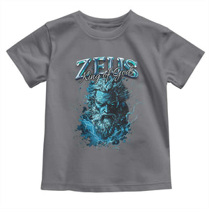 Greek Mythology Zeus Toddler T Shirt King Of Gods TS09 Charcoal Print Your Wear