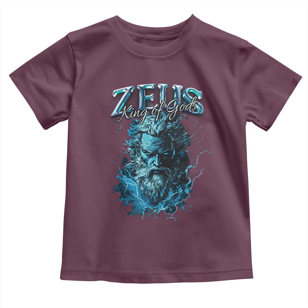 Greek Mythology Zeus Toddler T Shirt King Of Gods TS09 Maroon Print Your Wear