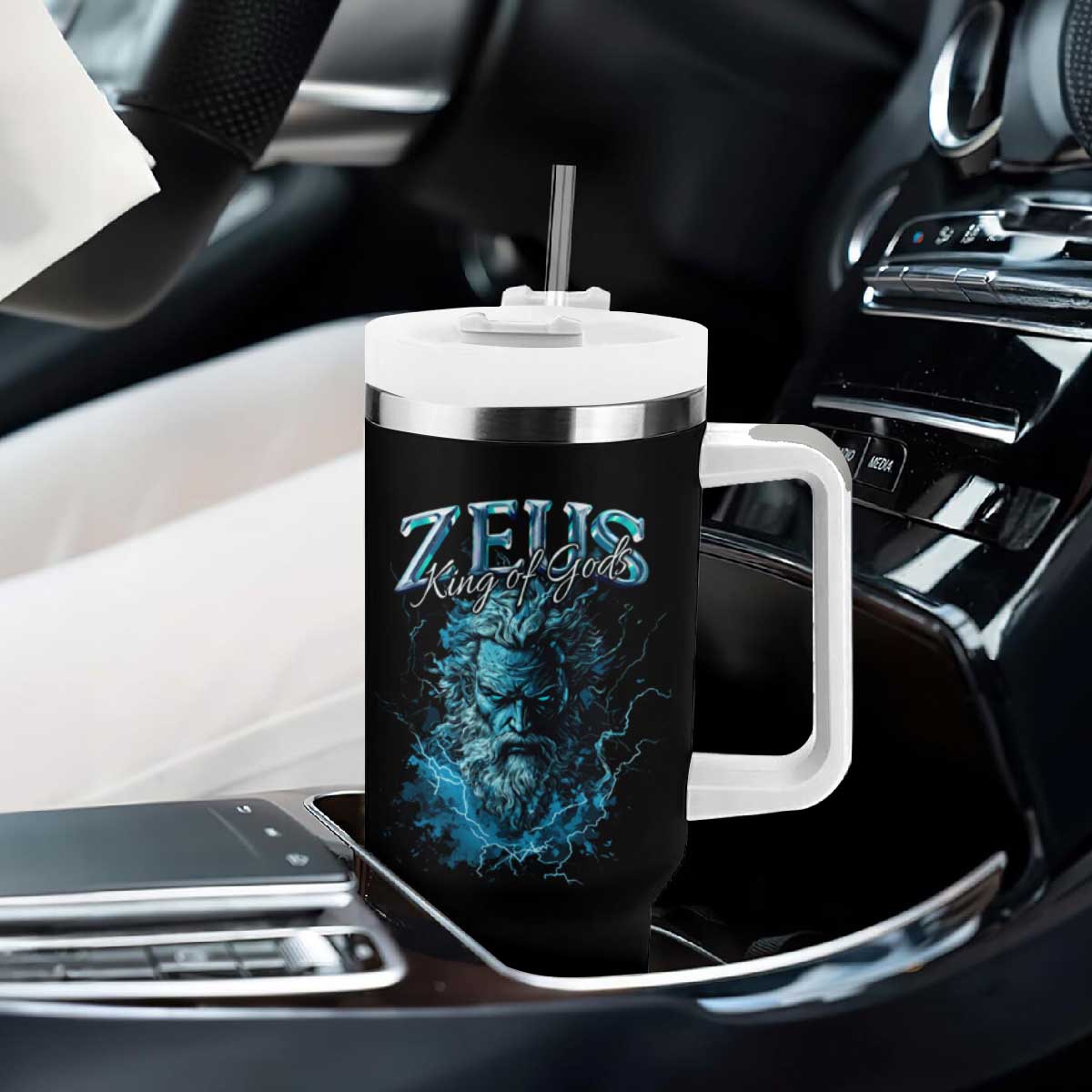 Greek Mythology Zeus Tumbler With Handle King Of Gods TS09 Print Your Wear