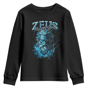 Greek Mythology Zeus Youth Sweatshirt King Of Gods TS09 Black Print Your Wear