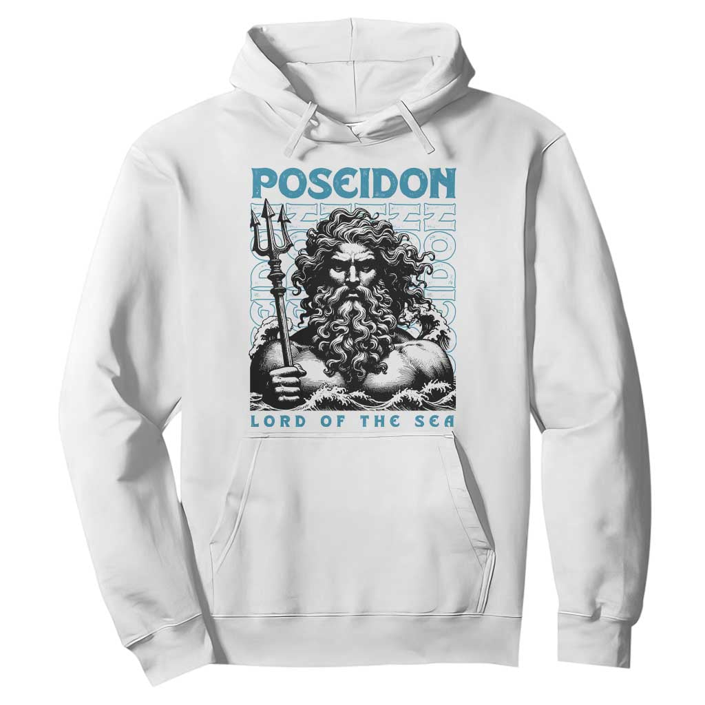 Greek Mythology Poseidon Hoodie Lord Of The Sea Trident TS09 White Print Your Wear