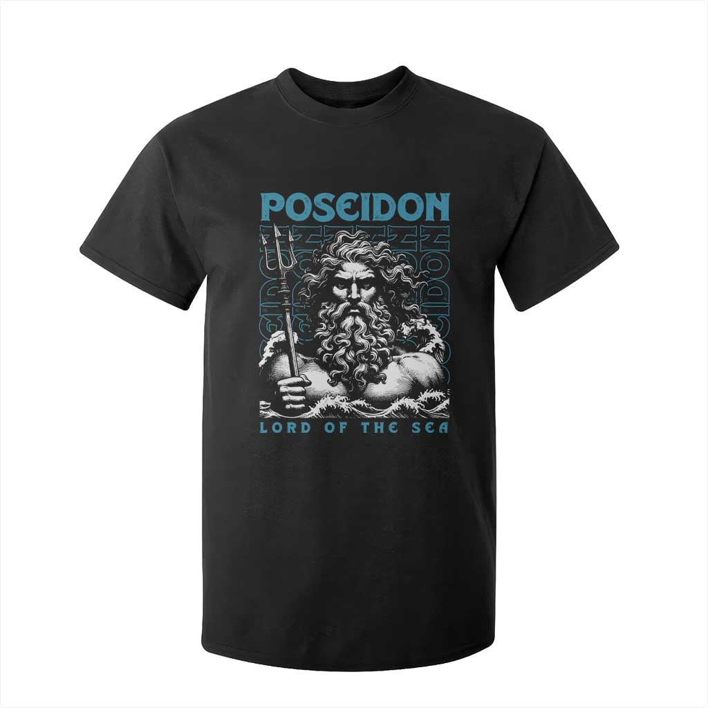 Greek Mythology Poseidon T Shirt For Kid Lord Of The Sea Trident TS09 Black Print Your Wear