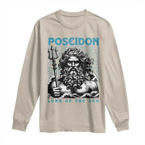 Greek Mythology Poseidon Long Sleeve Shirt Lord Of The Sea Trident TS09 Sand Print Your Wear
