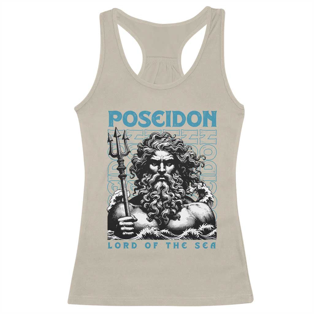 Greek Mythology Poseidon Racerback Tank Top Lord Of The Sea Trident TS09 Sand Print Your Wear