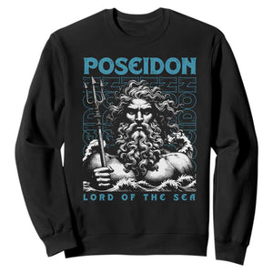 Greek Mythology Poseidon Sweatshirt Lord Of The Sea Trident TS09 Black Print Your Wear