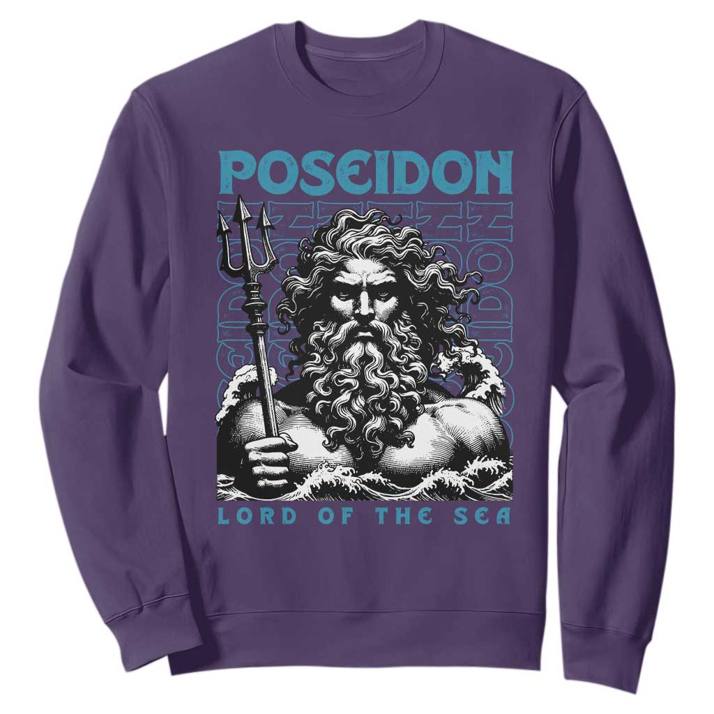 Greek Mythology Poseidon Sweatshirt Lord Of The Sea Trident TS09 Purple Print Your Wear