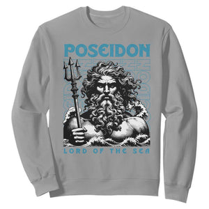 Greek Mythology Poseidon Sweatshirt Lord Of The Sea Trident TS09 Sport Gray Print Your Wear