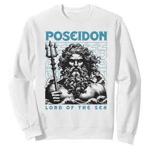 Greek Mythology Poseidon Sweatshirt Lord Of The Sea Trident TS09 White Print Your Wear