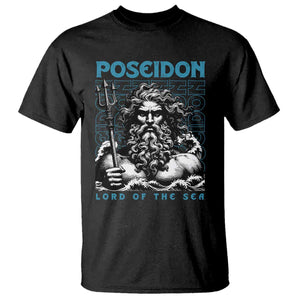 Greek Mythology Poseidon T Shirt Lord Of The Sea Trident TS09 Black Print Your Wear