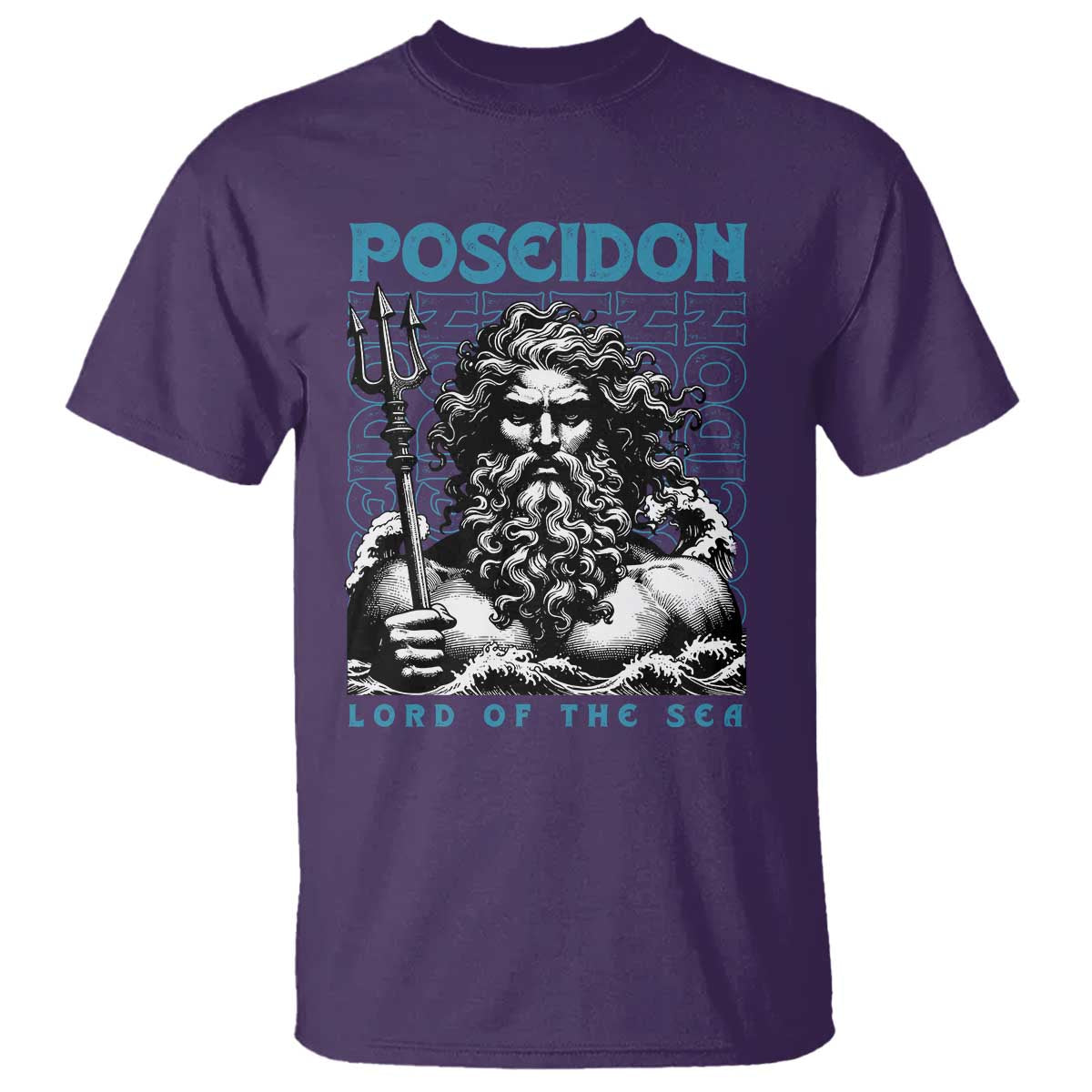 Greek Mythology Poseidon T Shirt Lord Of The Sea Trident TS09 Purple Print Your Wear