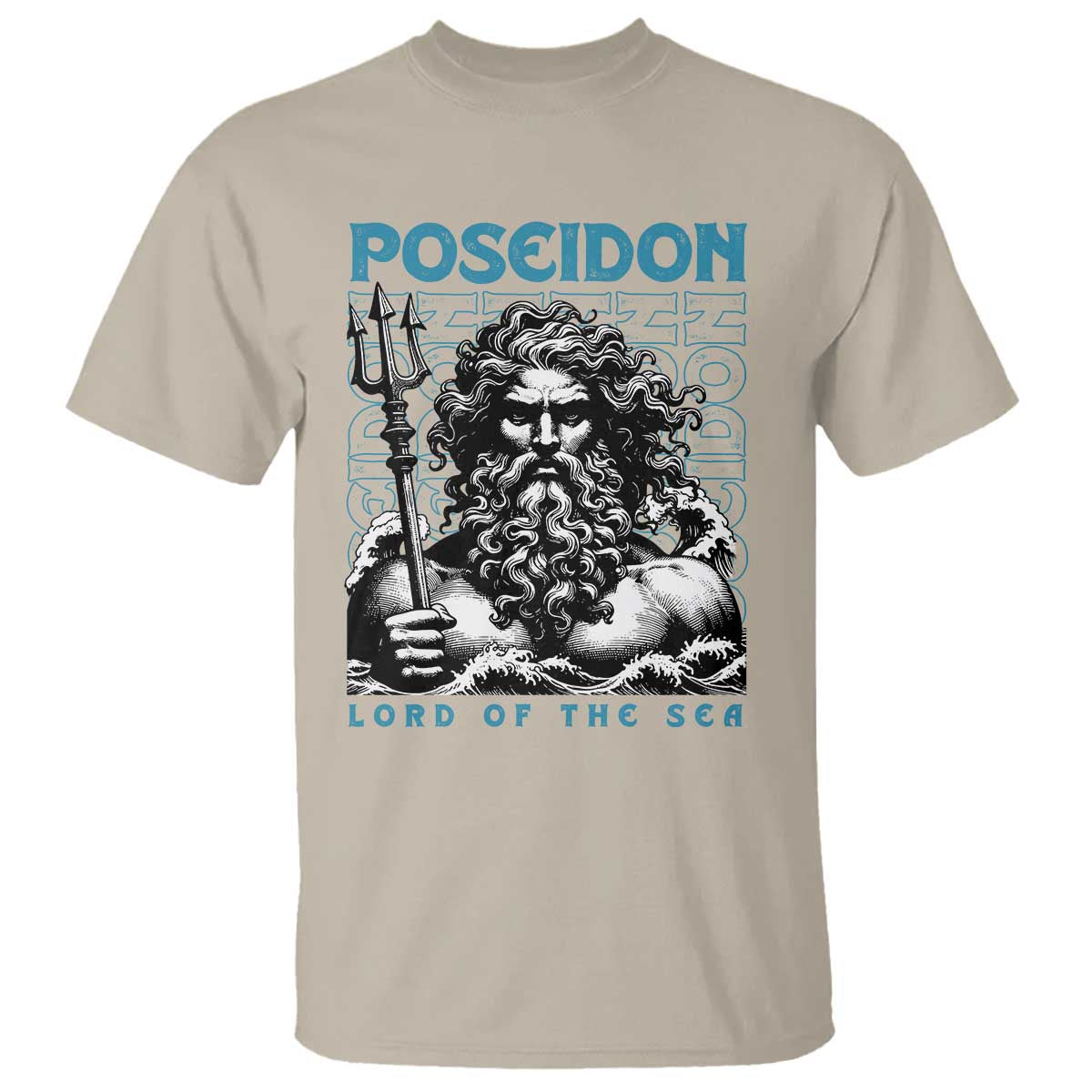 Greek Mythology Poseidon T Shirt Lord Of The Sea Trident TS09 Sand Print Your Wear