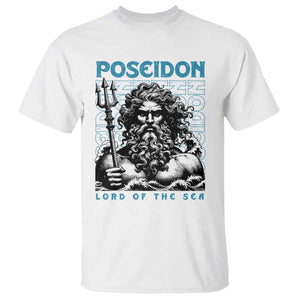 Greek Mythology Poseidon T Shirt Lord Of The Sea Trident TS09 White Print Your Wear