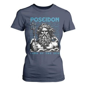 Greek Mythology Poseidon T Shirt For Women Lord Of The Sea Trident TS09 Navy Print Your Wear