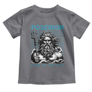 Greek Mythology Poseidon Toddler T Shirt Lord Of The Sea Trident TS09 Charcoal Print Your Wear