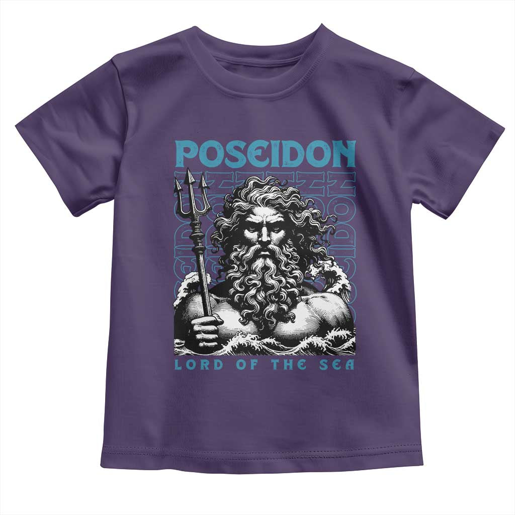 Greek Mythology Poseidon Toddler T Shirt Lord Of The Sea Trident TS09 Purple Print Your Wear