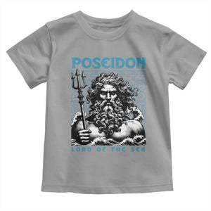 Greek Mythology Poseidon Toddler T Shirt Lord Of The Sea Trident TS09 Sport Gray Print Your Wear