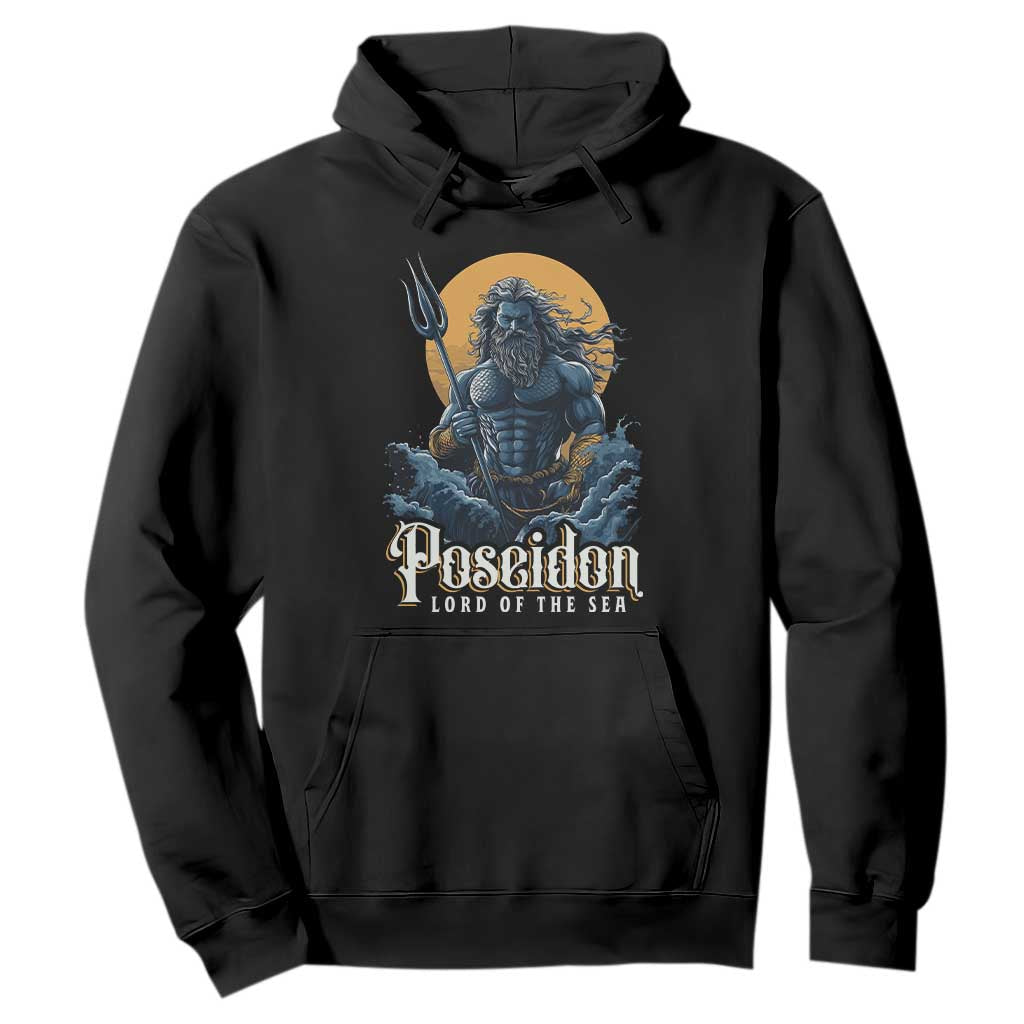 Ancient Greek Mythology Poseidon Hoodie Lord Of The Sea Trident TS09 Black Print Your Wear
