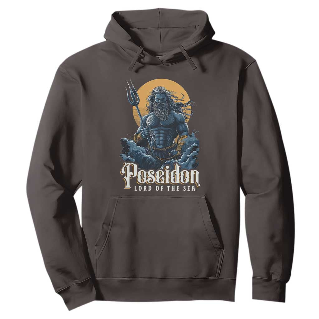Ancient Greek Mythology Poseidon Hoodie Lord Of The Sea Trident TS09 Dark Chocolate Print Your Wear