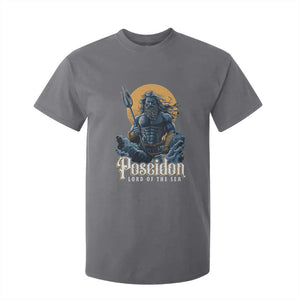 Ancient Greek Mythology Poseidon T Shirt For Kid Lord Of The Sea Trident TS09 Charcoal Print Your Wear