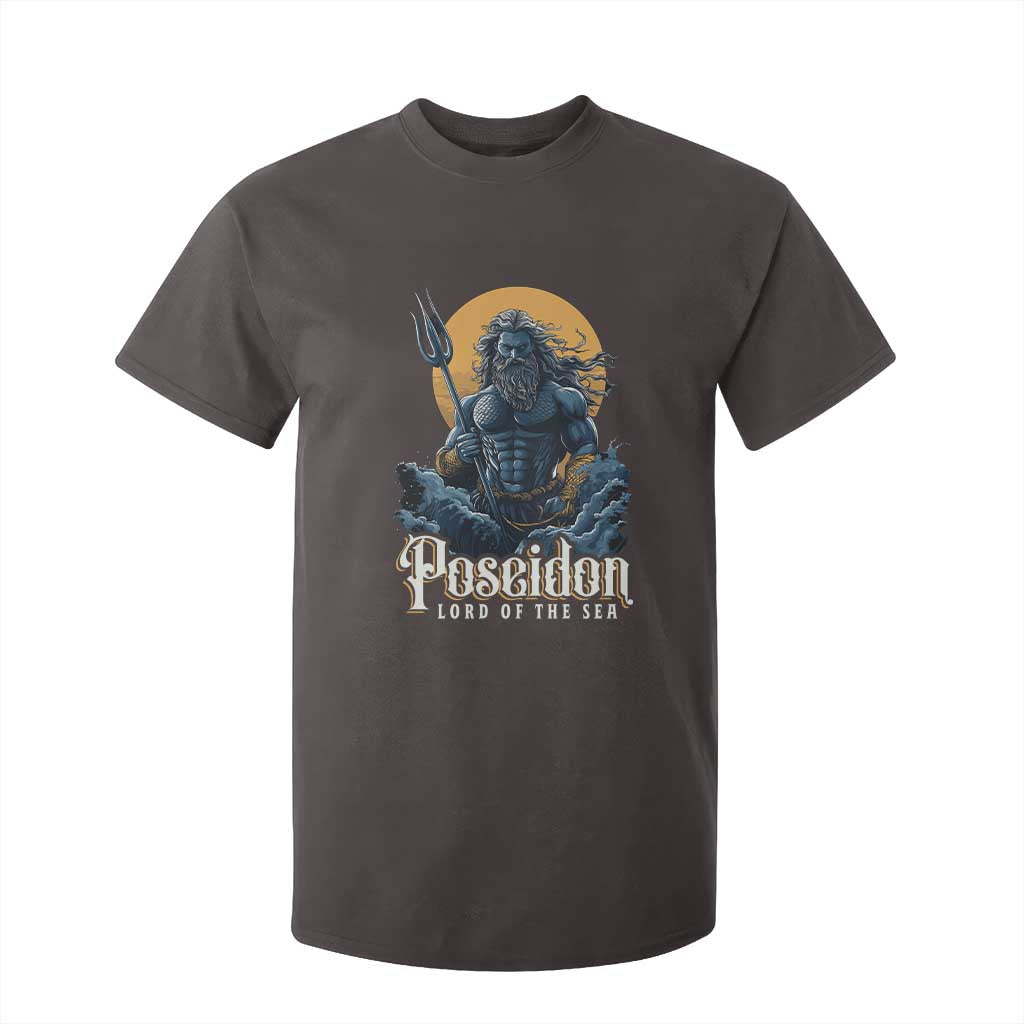 Ancient Greek Mythology Poseidon T Shirt For Kid Lord Of The Sea Trident TS09 Dark Chocolate Print Your Wear
