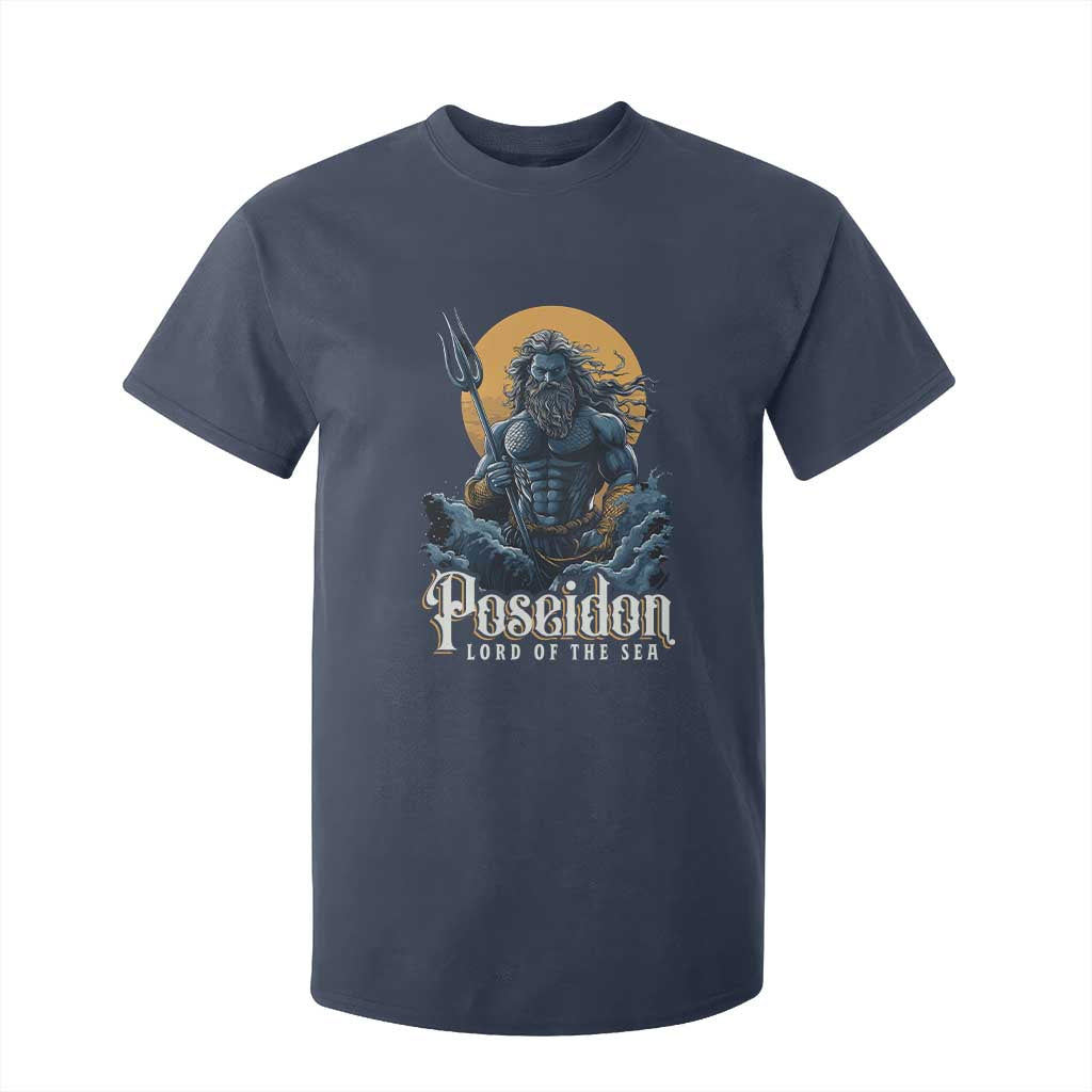 Ancient Greek Mythology Poseidon T Shirt For Kid Lord Of The Sea Trident TS09 Navy Print Your Wear