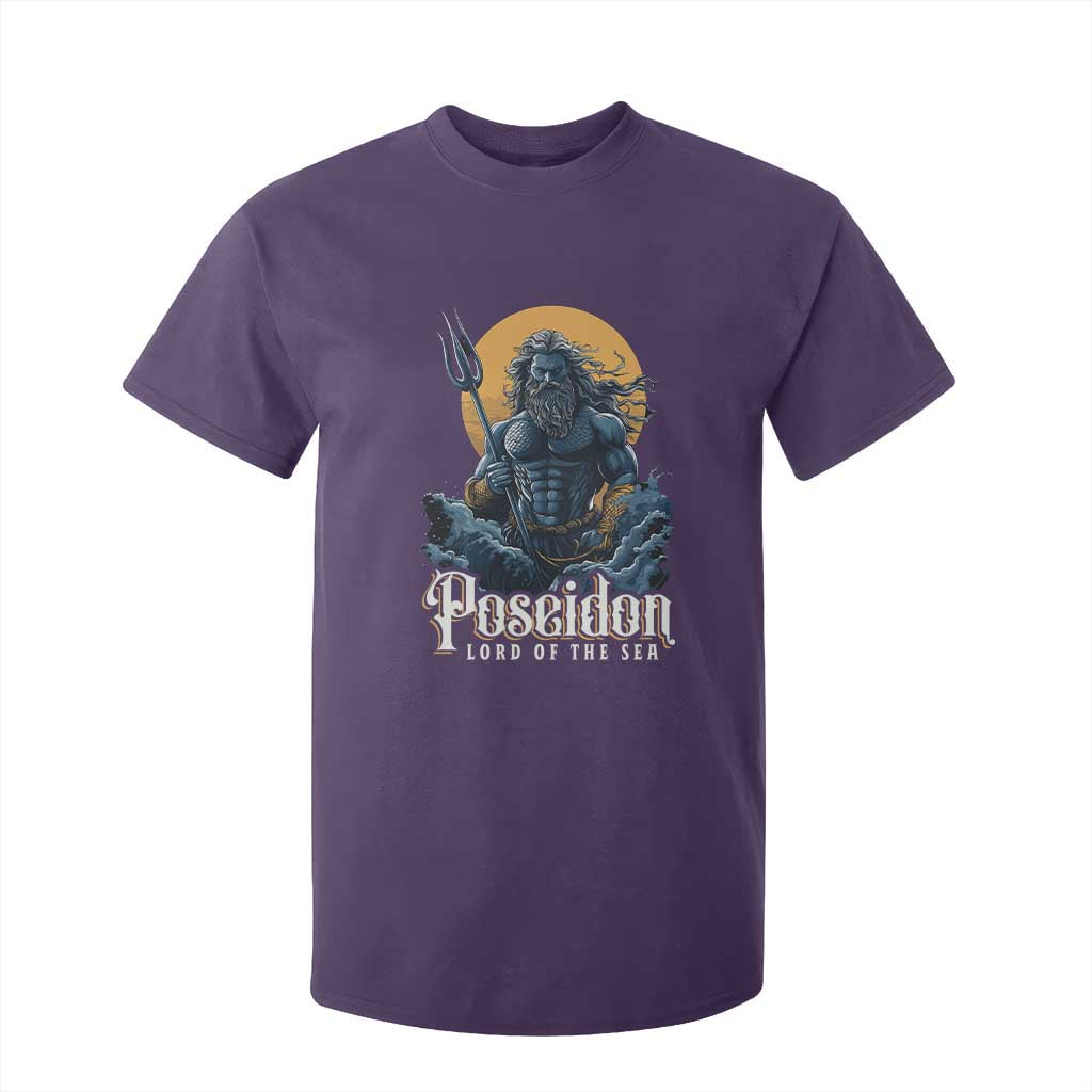 Ancient Greek Mythology Poseidon T Shirt For Kid Lord Of The Sea Trident TS09 Purple Print Your Wear