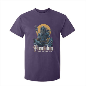 Ancient Greek Mythology Poseidon T Shirt For Kid Lord Of The Sea Trident TS09 Purple Print Your Wear