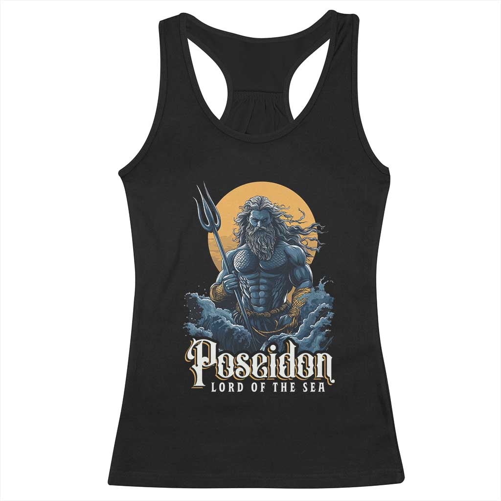 Ancient Greek Mythology Poseidon Racerback Tank Top Lord Of The Sea Trident TS09 Black Print Your Wear