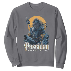 Ancient Greek Mythology Poseidon Sweatshirt Lord Of The Sea Trident TS09 Charcoal Print Your Wear