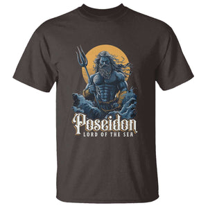 Ancient Greek Mythology Poseidon T Shirt Lord Of The Sea Trident TS09 Dark Chocolate Print Your Wear