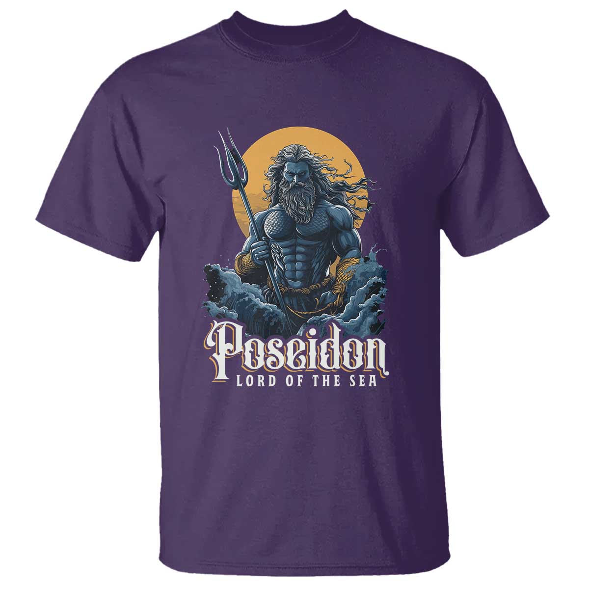 Ancient Greek Mythology Poseidon T Shirt Lord Of The Sea Trident TS09 Purple Print Your Wear