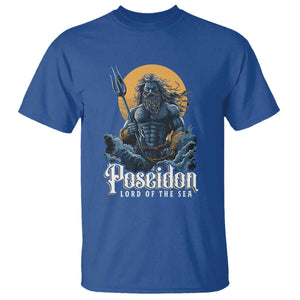 Ancient Greek Mythology Poseidon T Shirt Lord Of The Sea Trident TS09 Royal Blue Print Your Wear