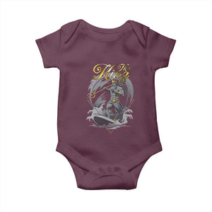 Greek Mythology Poseidon Baby Onesie The King Triton Mermaid Dad TS09 Maroon Print Your Wear