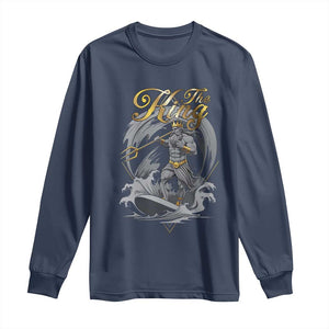 Greek Mythology Poseidon Long Sleeve Shirt The King Triton Mermaid Dad TS09 Navy Print Your Wear