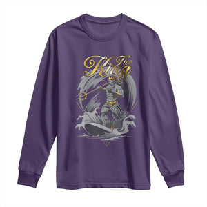 Greek Mythology Poseidon Long Sleeve Shirt The King Triton Mermaid Dad TS09 Purple Print Your Wear