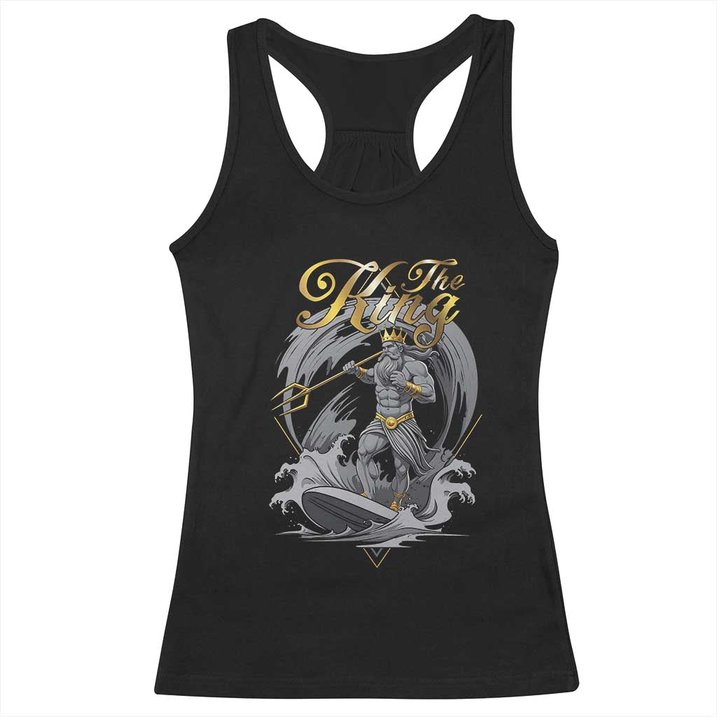 Greek Mythology Poseidon Racerback Tank Top The King Triton Mermaid Dad TS09 Black Print Your Wear