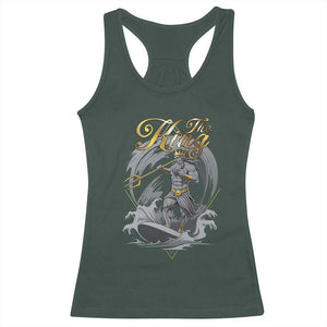 Greek Mythology Poseidon Racerback Tank Top The King Triton Mermaid Dad TS09 Dark Forest Green Print Your Wear