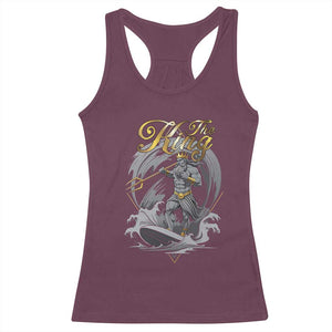 Greek Mythology Poseidon Racerback Tank Top The King Triton Mermaid Dad TS09 Maroon Print Your Wear