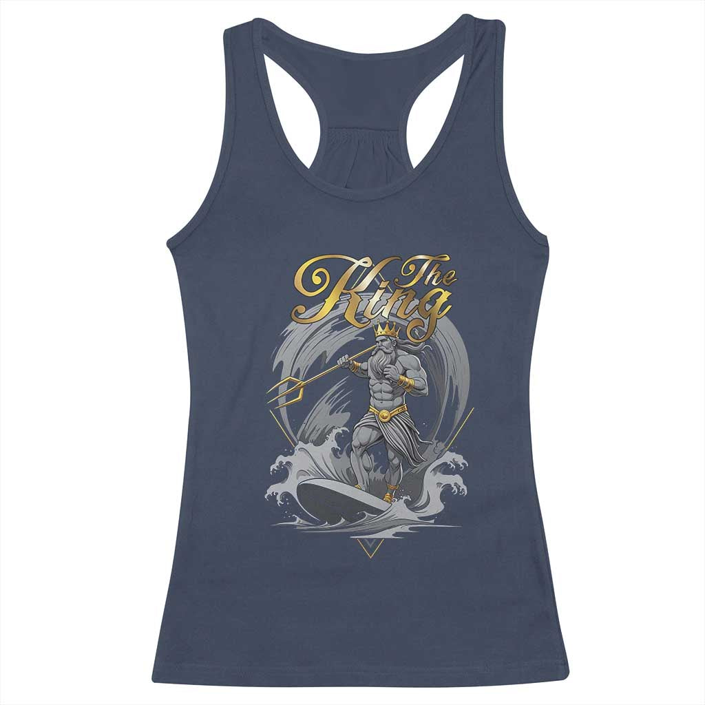 Greek Mythology Poseidon Racerback Tank Top The King Triton Mermaid Dad TS09 Navy Print Your Wear