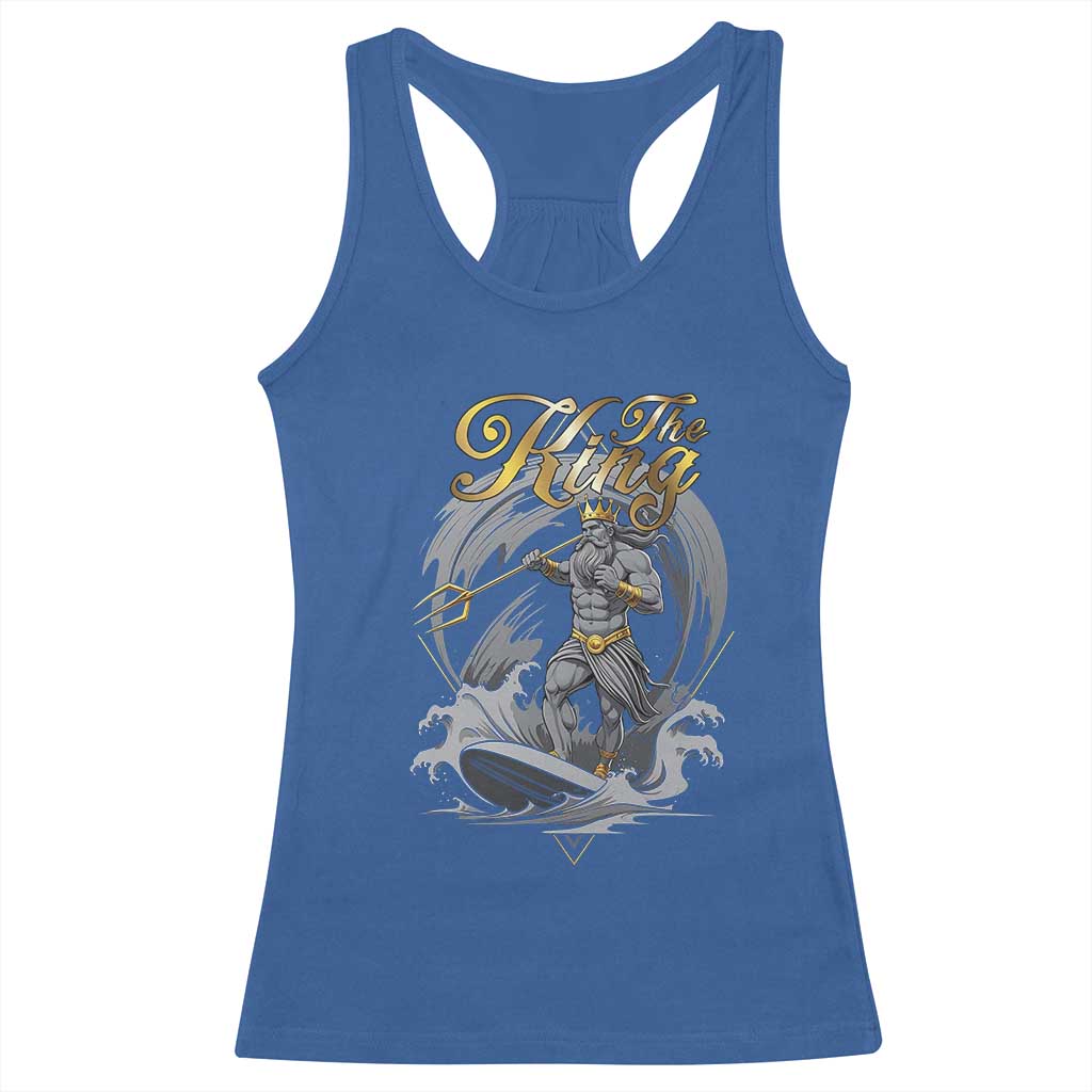 Greek Mythology Poseidon Racerback Tank Top The King Triton Mermaid Dad TS09 Royal Blue Print Your Wear