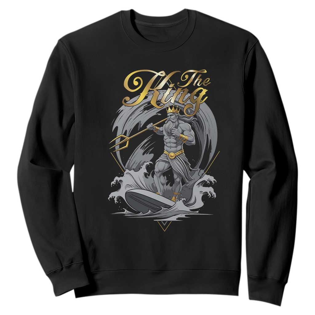 Greek Mythology Poseidon Sweatshirt The King Triton Mermaid Dad TS09 Black Print Your Wear