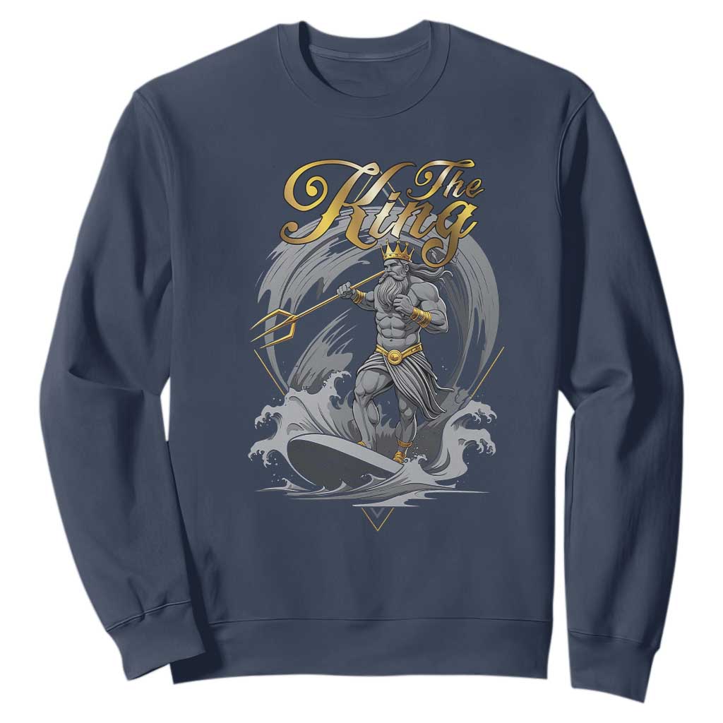 Greek Mythology Poseidon Sweatshirt The King Triton Mermaid Dad TS09 Navy Print Your Wear