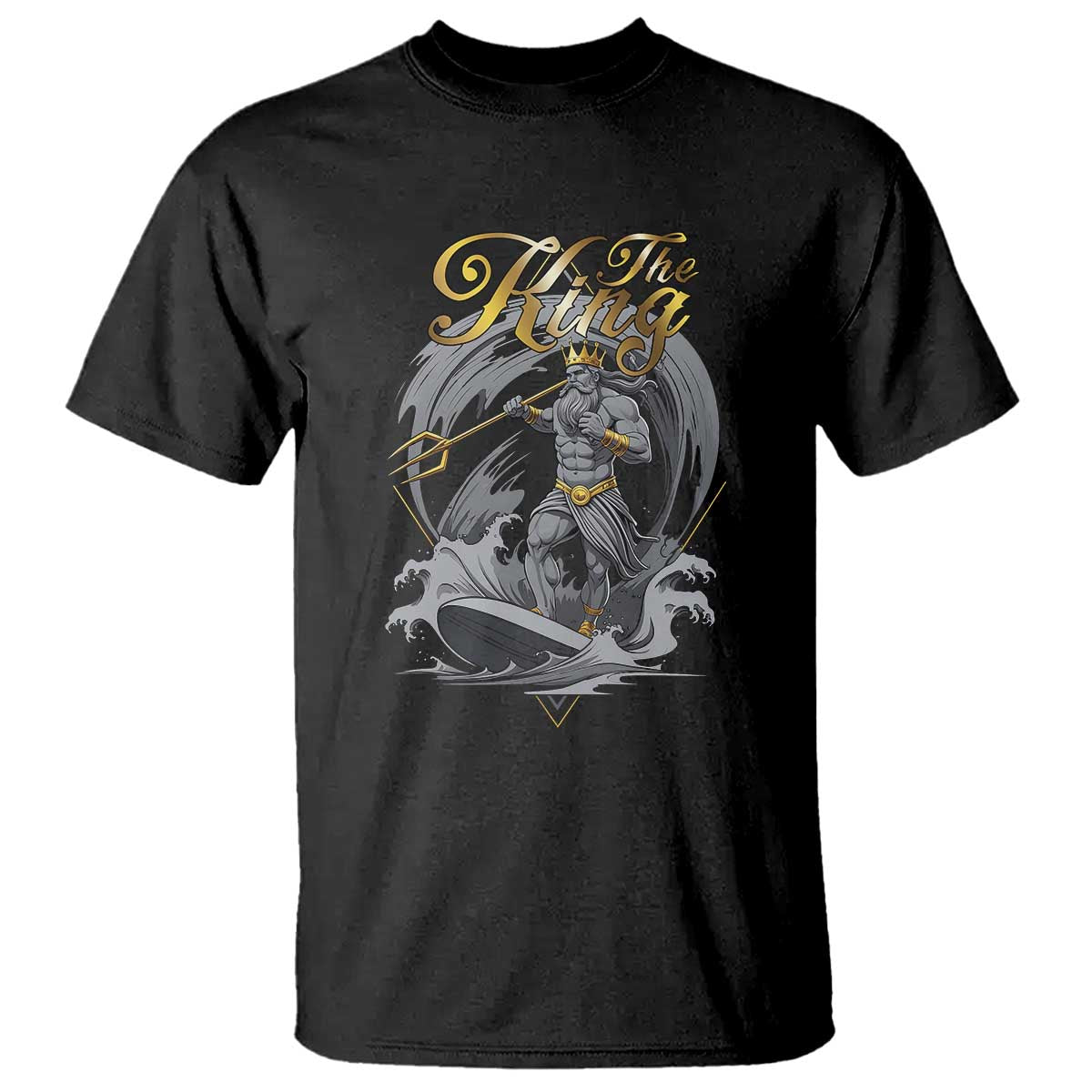 Greek Mythology Poseidon T Shirt The King Triton Mermaid Dad TS09 Black Print Your Wear