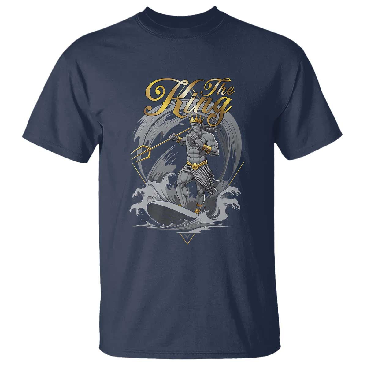 Greek Mythology Poseidon T Shirt The King Triton Mermaid Dad TS09 Navy Print Your Wear