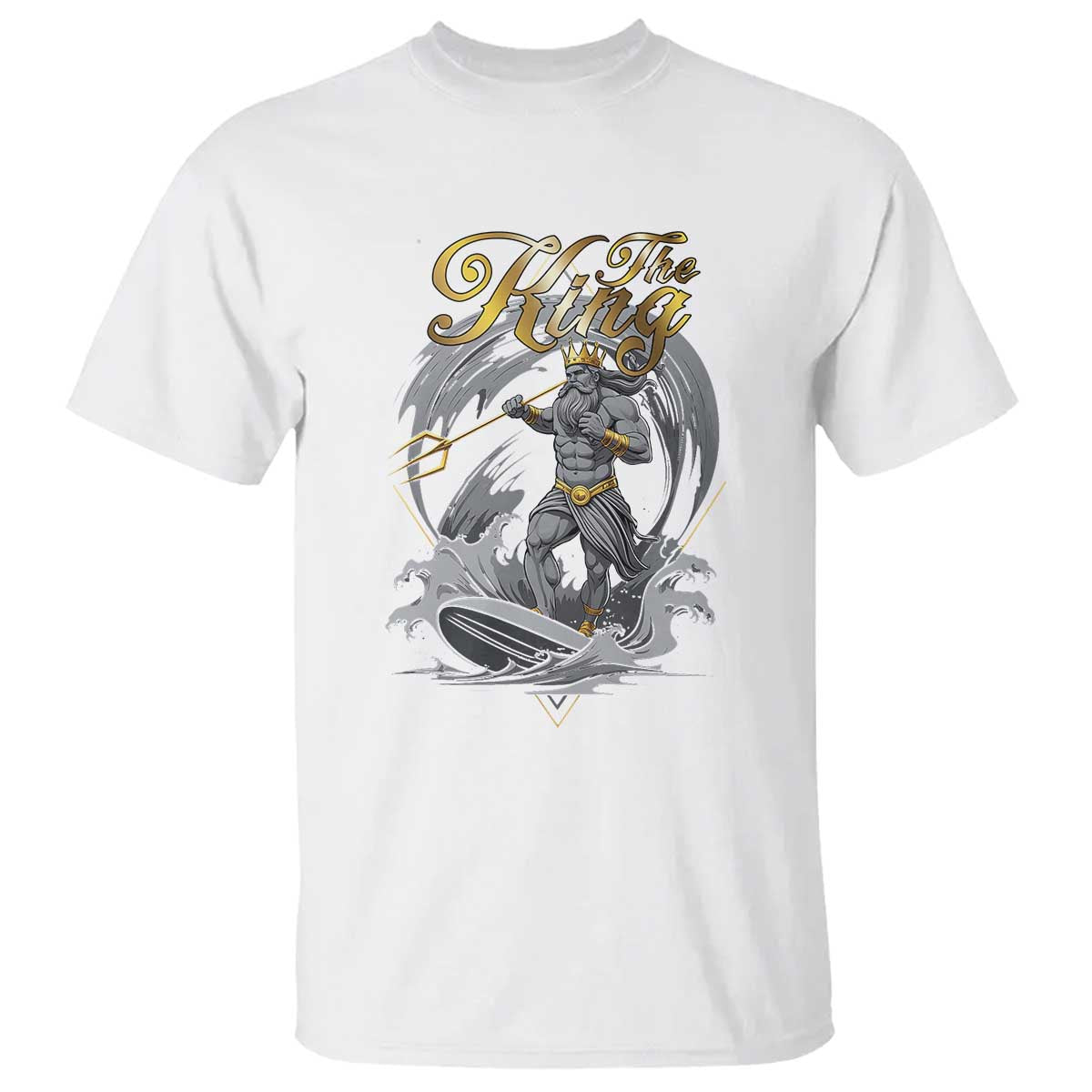 Greek Mythology Poseidon T Shirt The King Triton Mermaid Dad TS09 White Print Your Wear