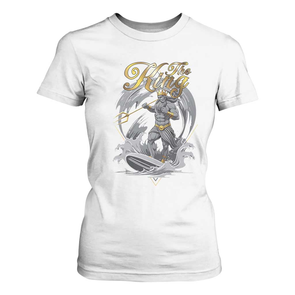 Greek Mythology Poseidon T Shirt For Women The King Triton Mermaid Dad TS09 White Print Your Wear