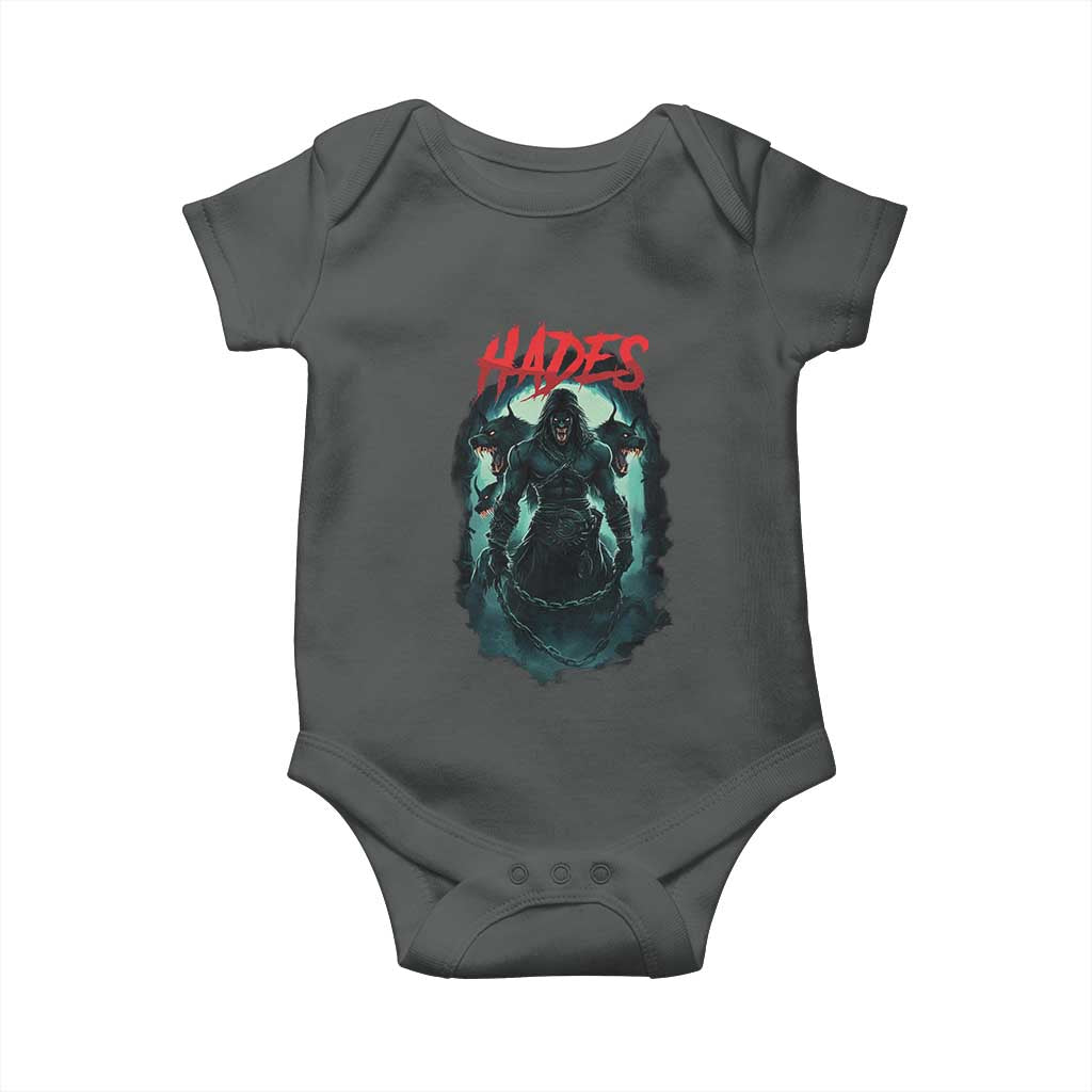Greek Mythology Hades Baby Onesie God Of The Underworld Cerberus TS09 Dark Heather Print Your Wear